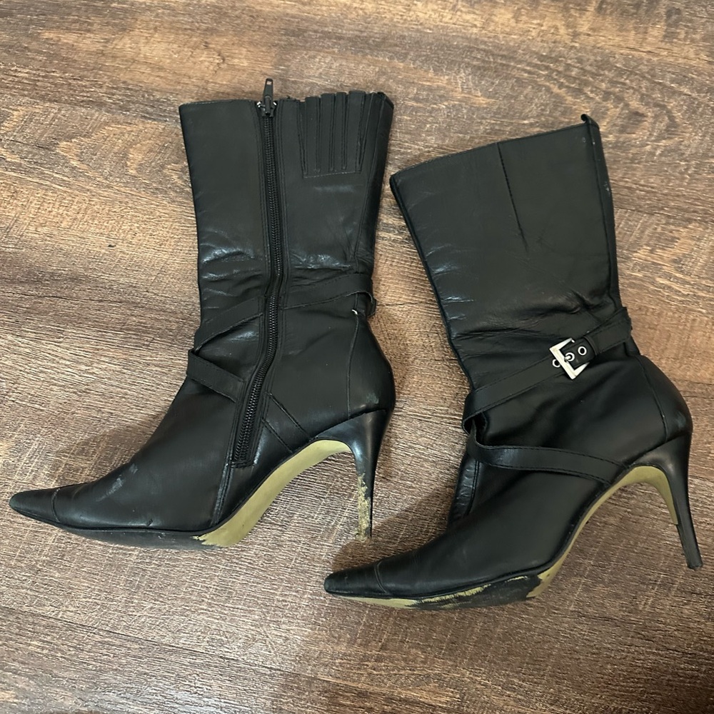Elegant Black Women's Heeled Boots